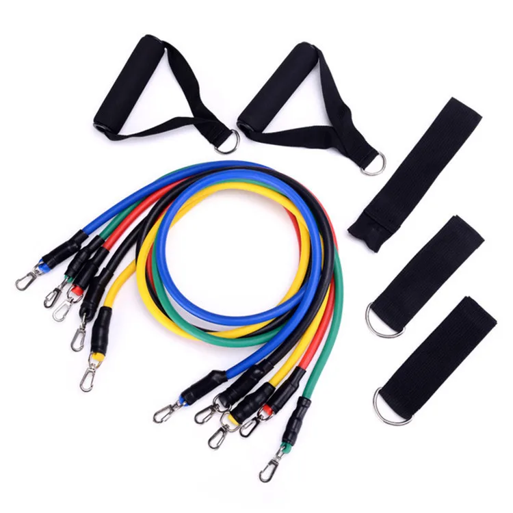Oem 11pcs Tube Home Exercise Workout Gym Elastic Set Resistance Band