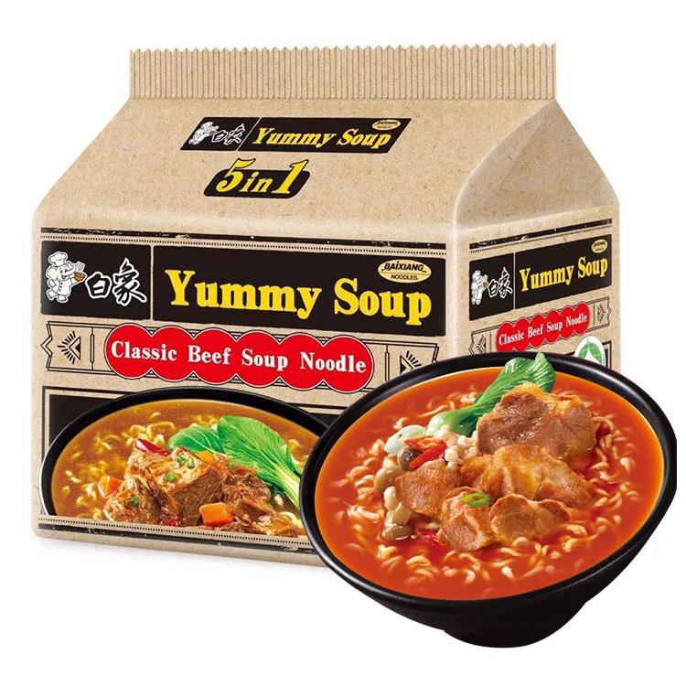 Baixiang Halal Yummy Soup Classic Beef Flavor Noodle