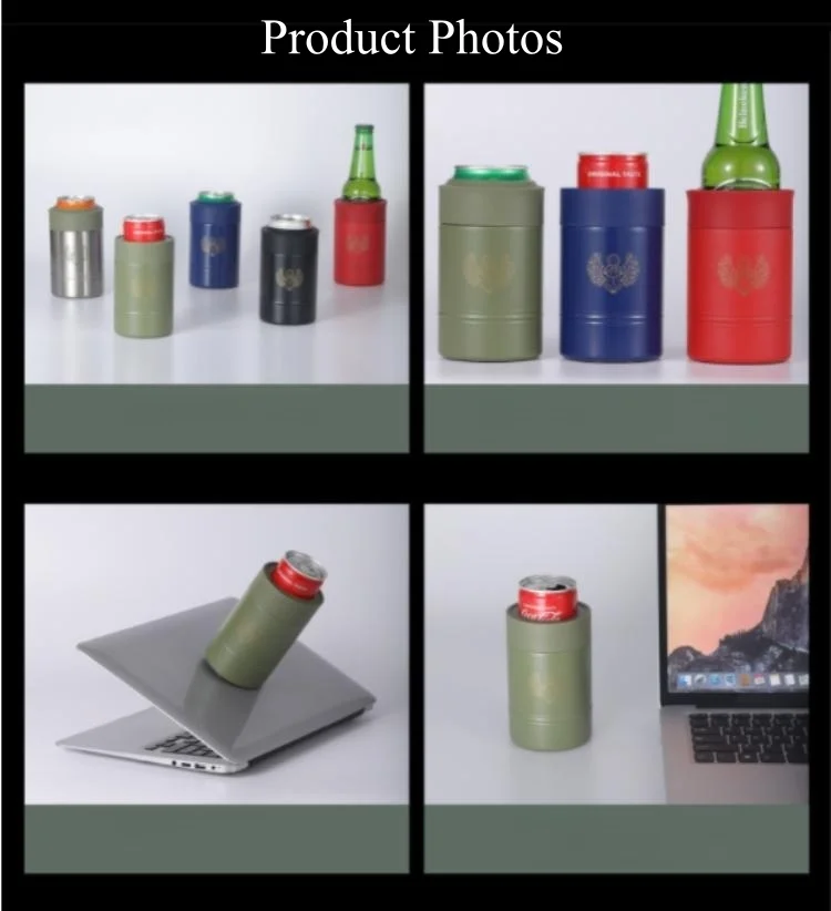 Custom Stainless Steel Double Wall Vacuum Insulated 12oz Cans Cup Cooler Non-tipping Can Cooler Beer cola