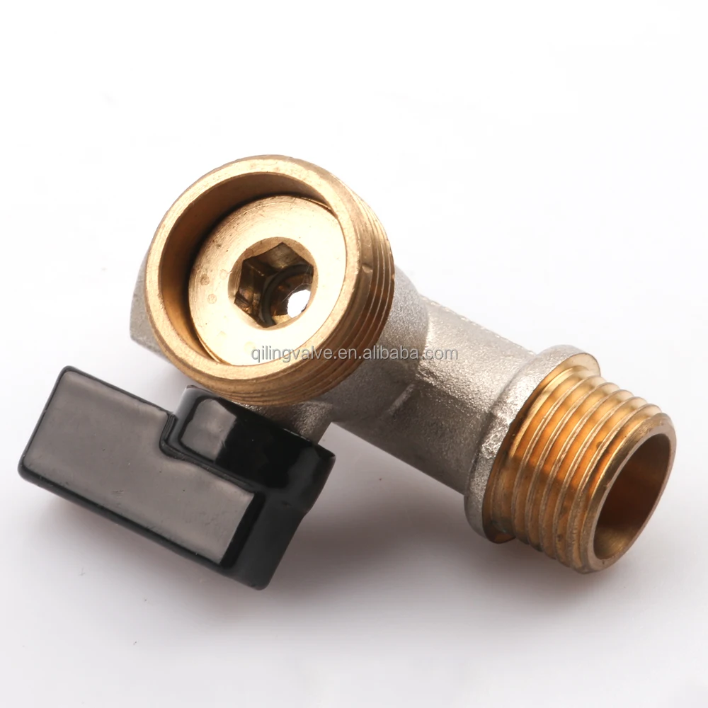 TIM Russia Cheap Price Wholesale for Bathroom Washing Three Way Male to Female Angle Ball Valve