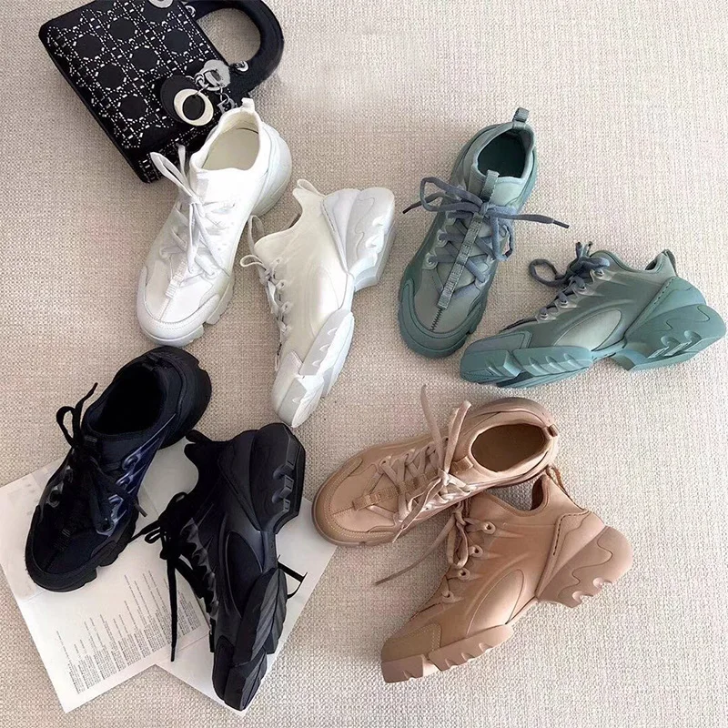 women Winter Luxury Designer Sport Footwear Casual Shoes for Female Famous Brand Outdoor Ladies Lace Up Sneakers