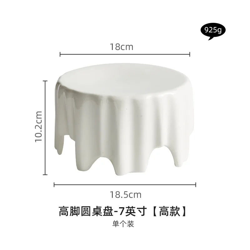 Unique Irregular Shape White Ceramic Hotel Restaurant Dessert Plate Porcelain Cuisine Dish