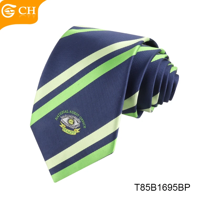 Professional Factory Woven School Neckties Custom Hot Sale Stripe Twill Polyester Ties Custom Logo Company Bank School Ties