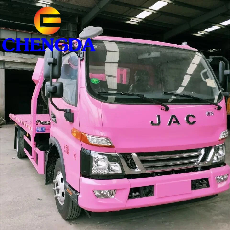New Used JAC ISUZU 5 10ton Winch Platform Roll Back Wheel Lift Flatbed Tow Truck Wreckers Towing Trucks with Tow hook For Sale