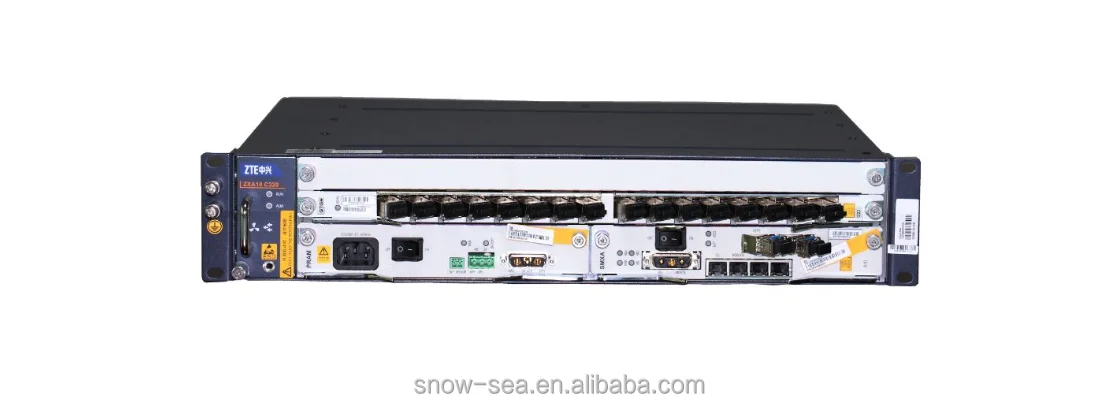ZTE C320 16 PON Port GPON OLT with 1 Set 16 PON Port Business Card and 16pcs C++ GPON SFP
