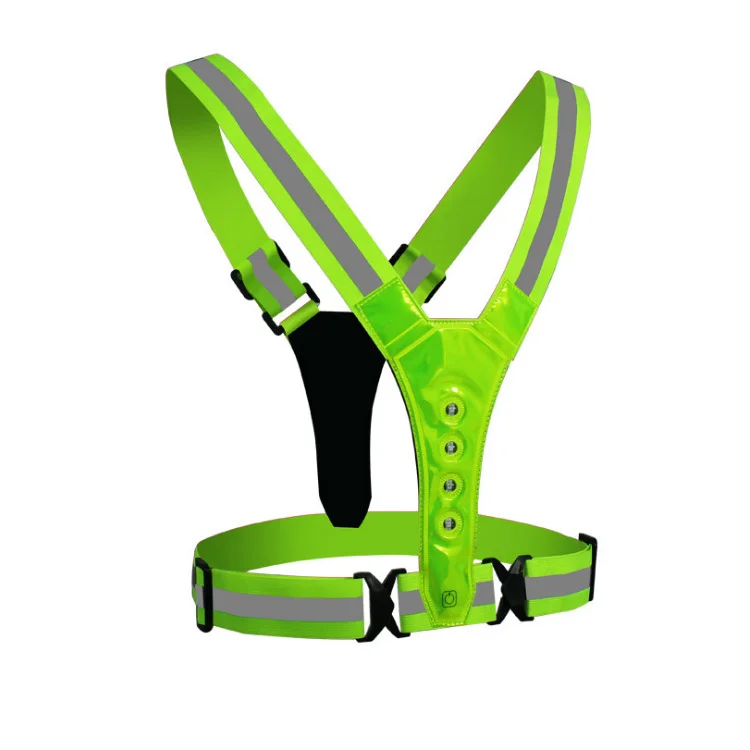
Color block halter vest polyester staple fiber reflective vest 
