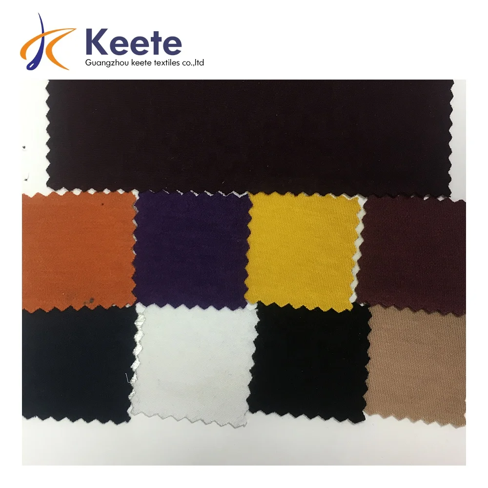new fabric smooth and soft 240gsm high end 47%cotton 47%rayon 6%spandex double knit fabric