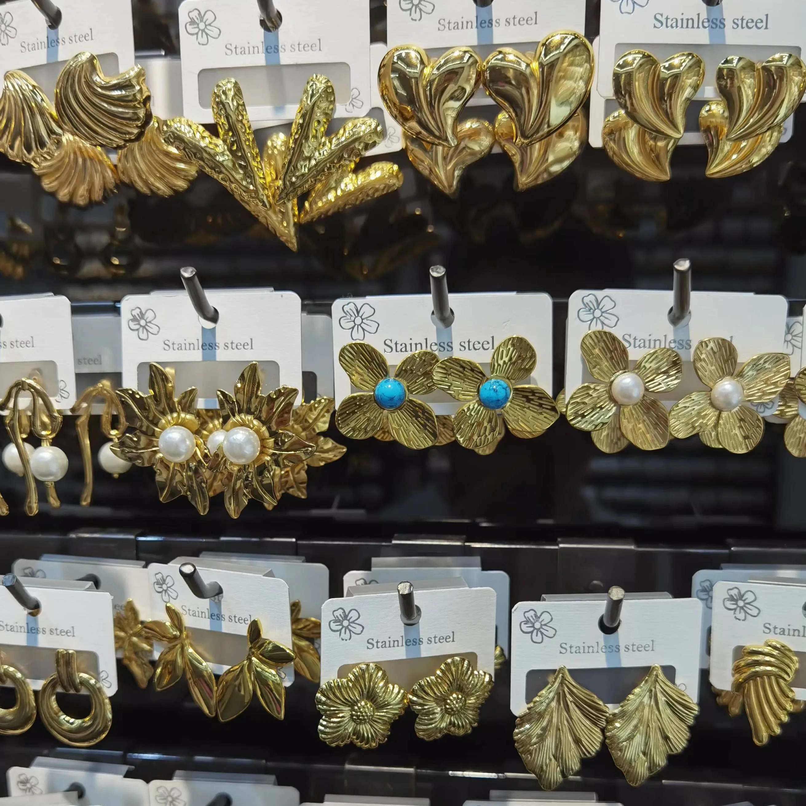 no wash out earring stainless steel trendy jewelry discount africa earring nigeria congo togo kenya jewelry