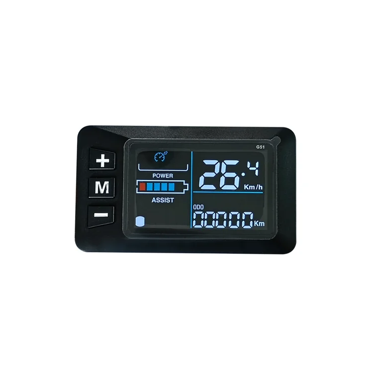 Electric Bike LCD Display 36V 48V E Bike Control Panel Ebike Part LCD Display Replacement for 22.2mm Handlebar