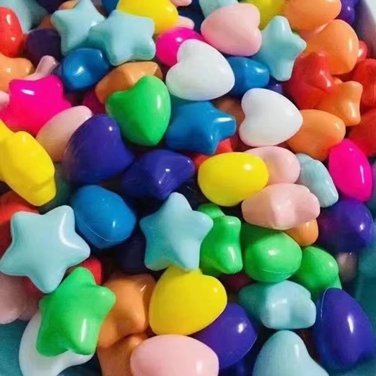 Wholesale Plastic Pit star shape Ball Plastic Pool Balls For Kid Commercial Sports Kids Baby Indoor Pool Toy heart shape Balls