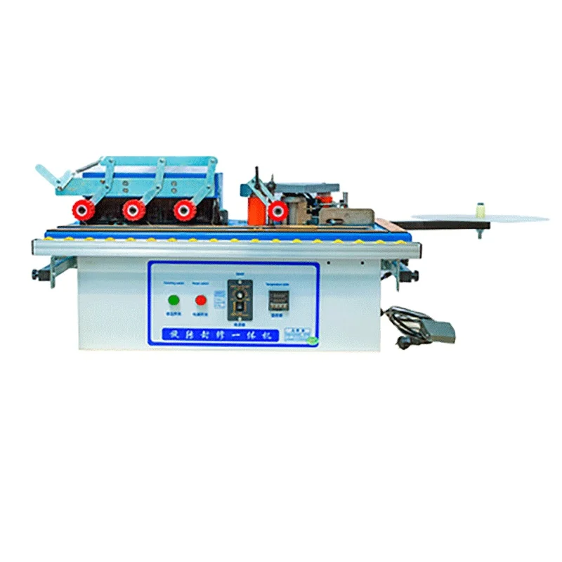 portable pvc and mdf curved/straight line edge banding and trimming machine for making panel furniture