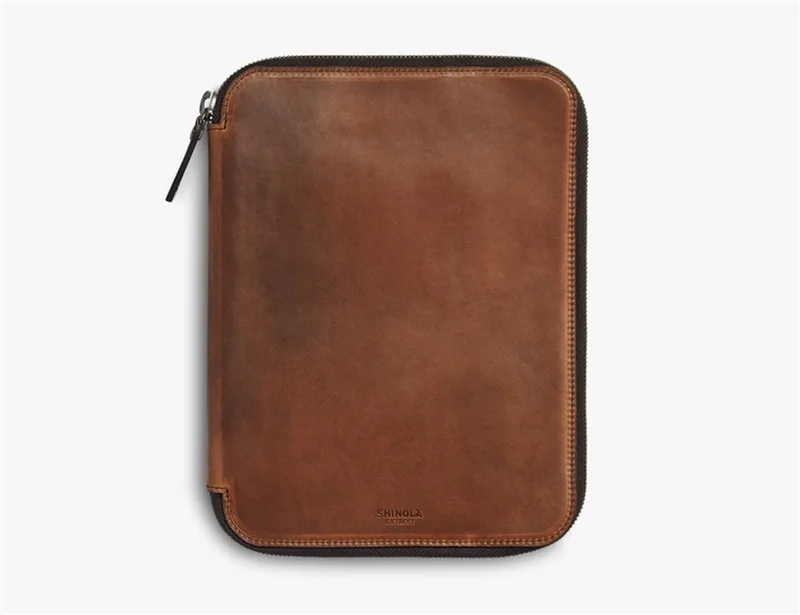 A4 Laptop Case Leather Tech Portfolio Organiser Document Folder For Tech Devices Passport Smartphone Tablet