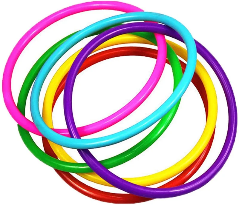 Colored Plastic Toss Rings 12 Inch Plastic Ring Agility Rings for Home