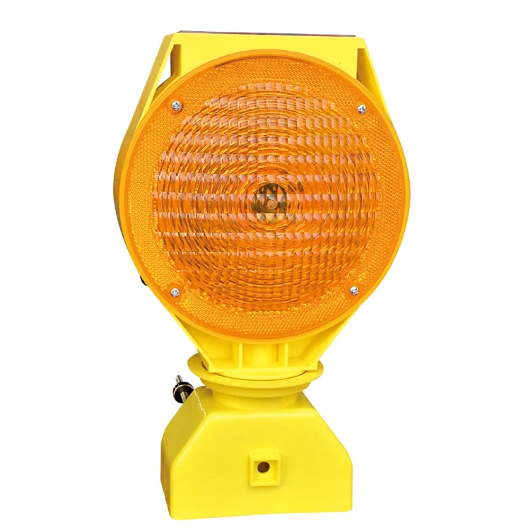 Solar Led Light Road Block Traffic Cone Blinker Yellow Flash Traffic Warning Light