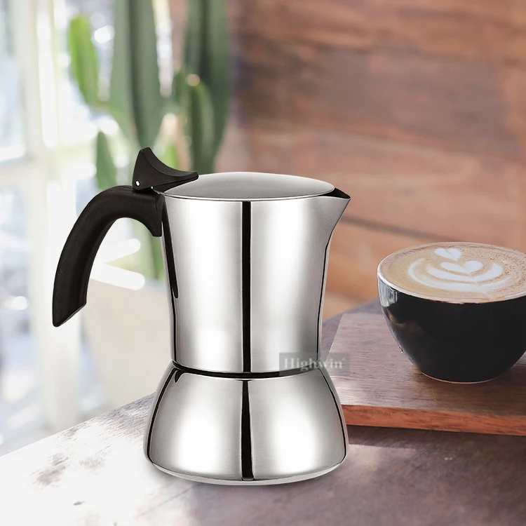 Espresso Mocha Pot Stovetop Moka Coffee Pot Stainless Steel Moka Pot