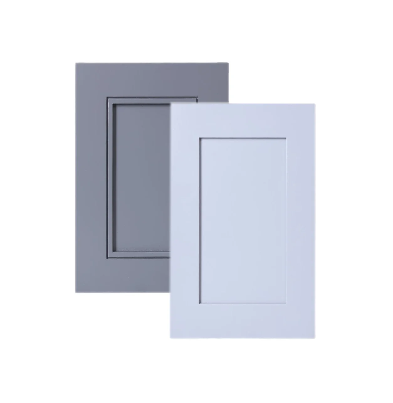 Customized Size White PVC Melamine Laminate Cabinet Door Shaker Kitchen Doors Kitchen Doors