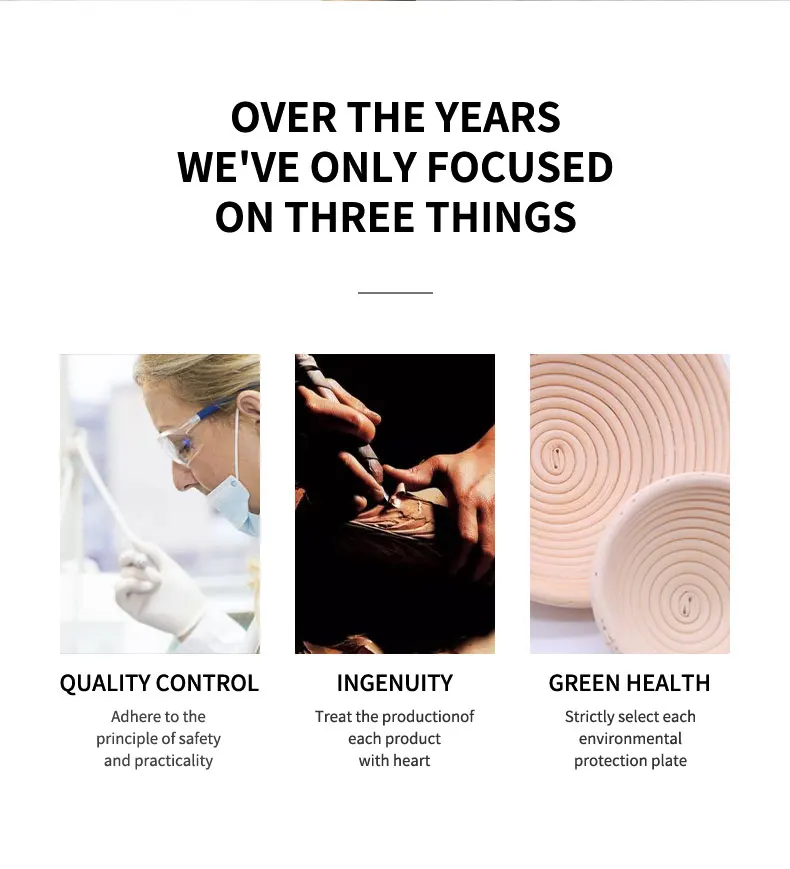 Customized Rectangle Rattan Proving Basket Wood Bottom Handmade Cane Bannetons for Proving Bread