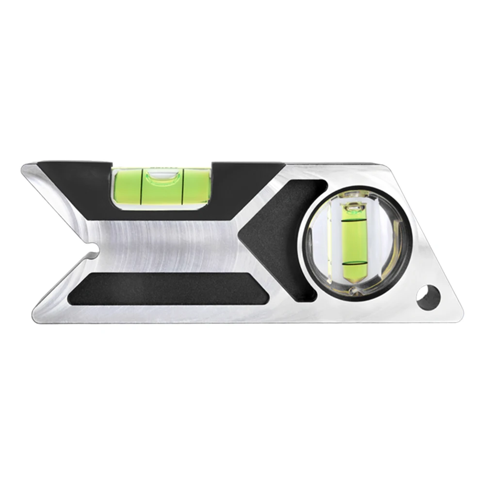New Design Fish Type Measuring Level Ruler Aluminum Alloy Pocket Spirit Level With Green Level Bubble