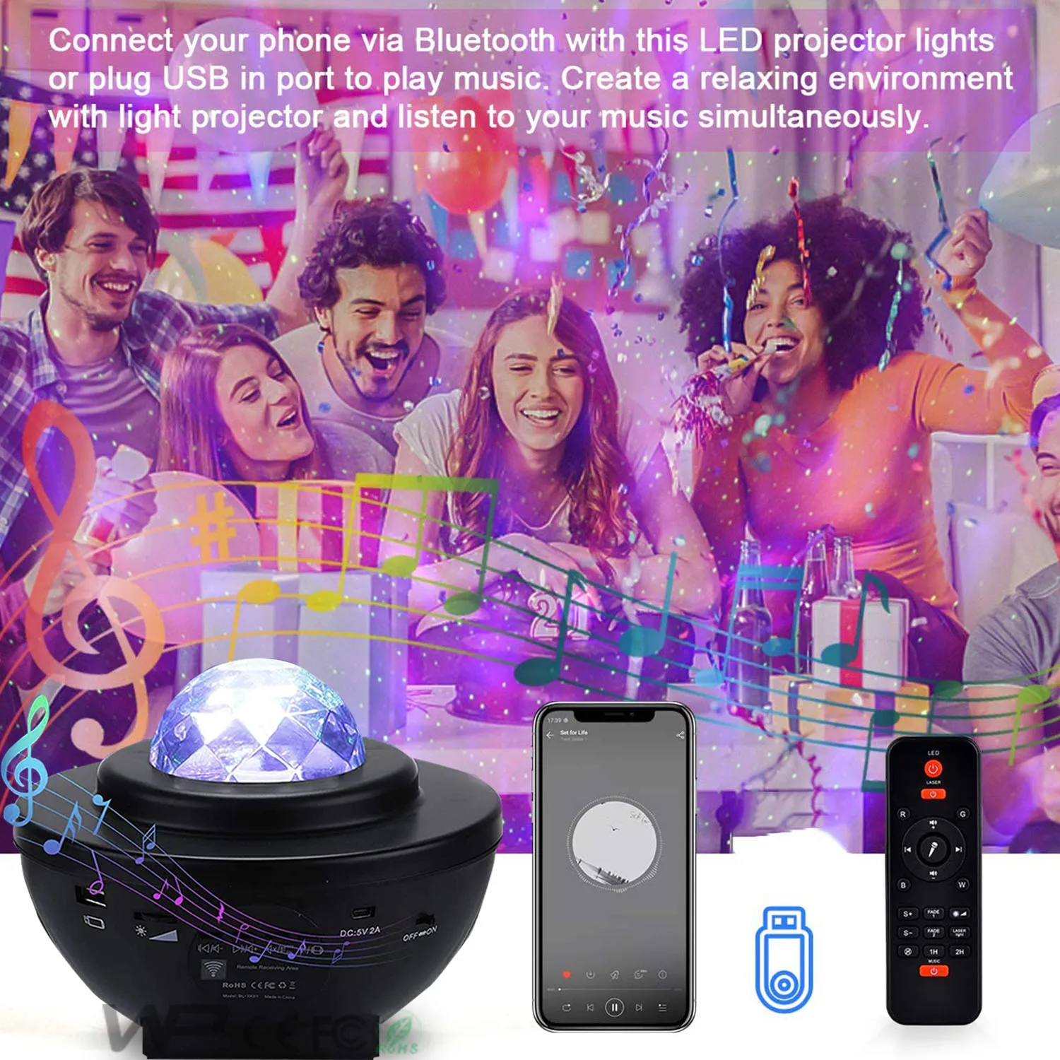 OEM/ODM Galaxy Projector Stars Night Light Led Star Sky Projector Lamp Room Decorative Laser Star Projector Dropshipping