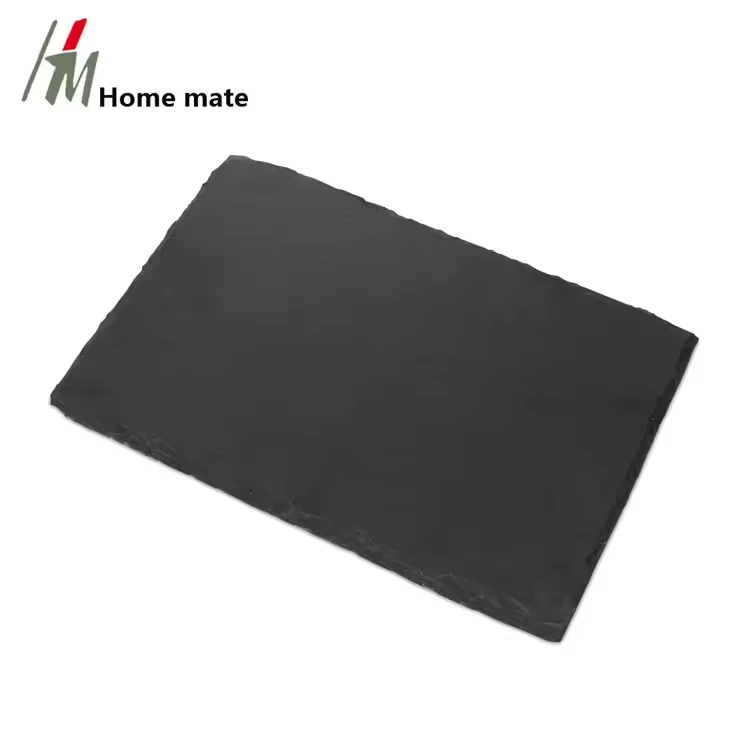 Natural Black Stone Plate Dinning Plate Set Stone Mini Slate Cheese Boards Charcuterie Boards for Cheese and Meat