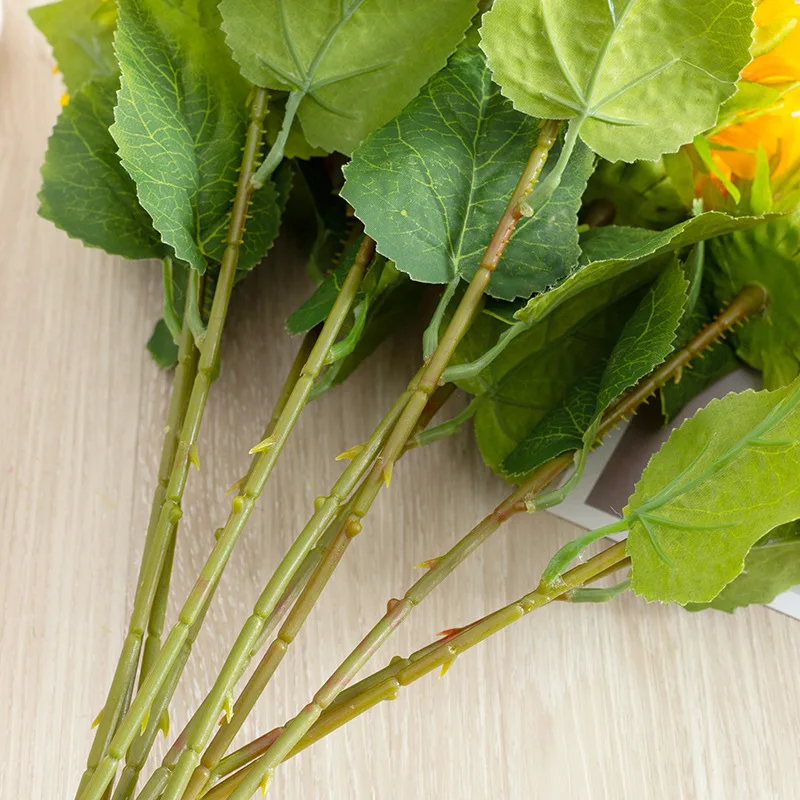 Simulation Single Small Sunflower Artificial Flower Project Home Display Decoration Sunflower-Wedding Shooting Props