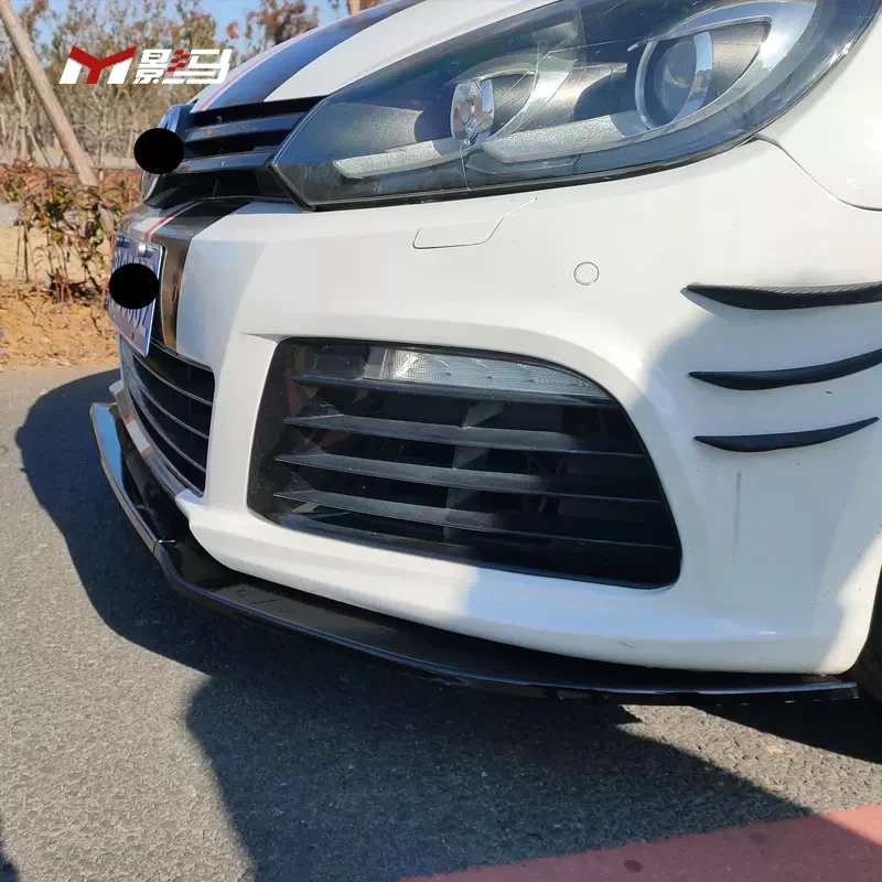 3 pieces high-quality Front Lip car front bumper spoiler R20 style For VW golf 6 mk6 2008-2012
