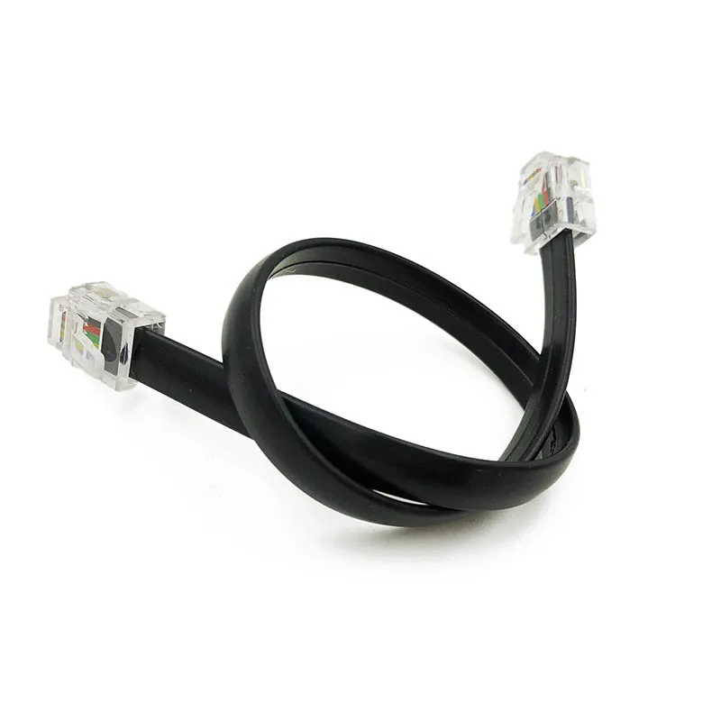 RJ12 Cable RJ25 socket 6P6C 6 Pin Connector Flat telephone cable with RJ12 Male 6P6C jack 28AWG Wire