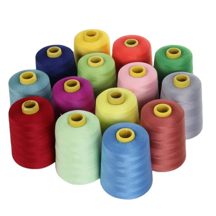20/2 30/2 40/2 50/2 60/2 5000 Yards 100% Cone Polyester Sewing Thread For Machine Sewing Supplies
