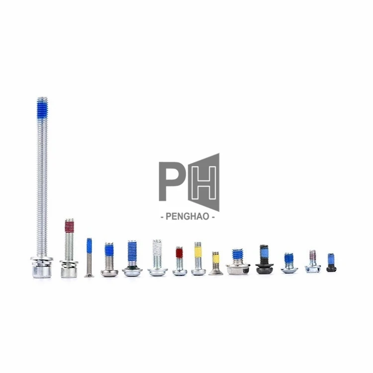 High-Quality Anti-Loose Screws Stainless Steel Adhesive Fasteners Carbon Steel Round and Flat Head Screws with Anti-Drop