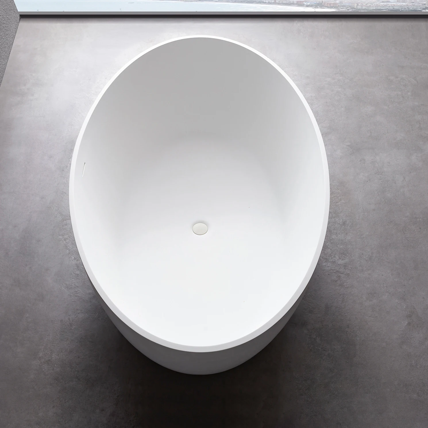 1700mm artificial stone solid surface freestanding 40 inch extra wide bathroom adult bathtub