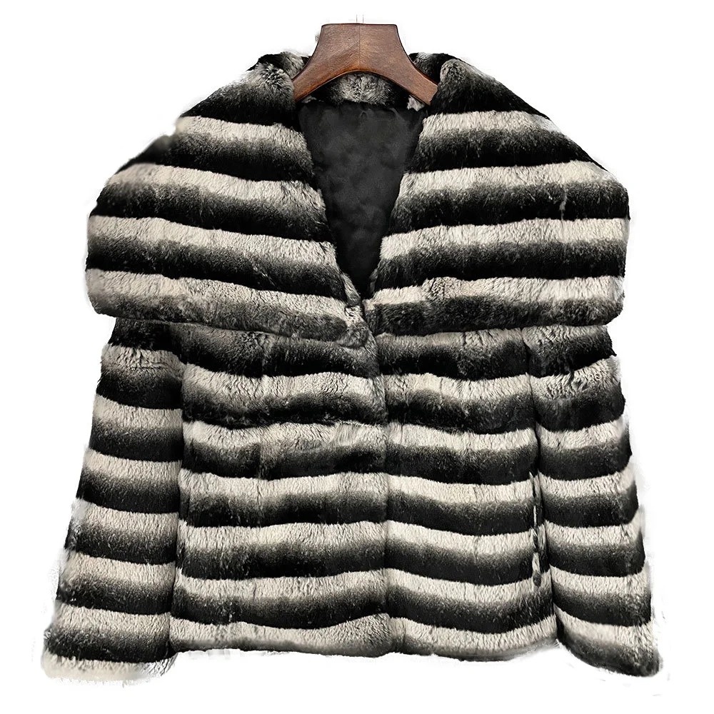 Cheap price lady fur coat real rabbit fur winter coats women fashion custom logo warm fur jackets