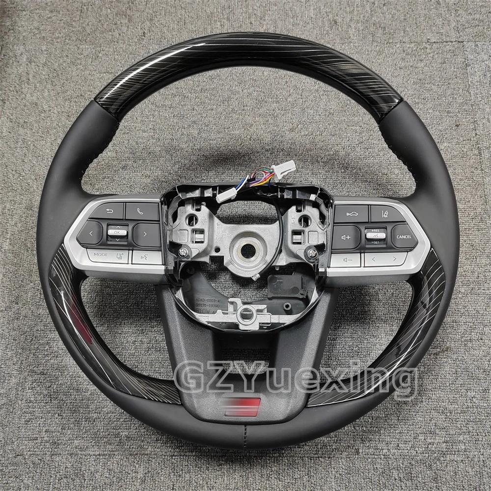 Water Transfer Forging Pattern Fit for LC300 Car Steering Wheel Assembly Forged Carbon Grain Steering Wheel