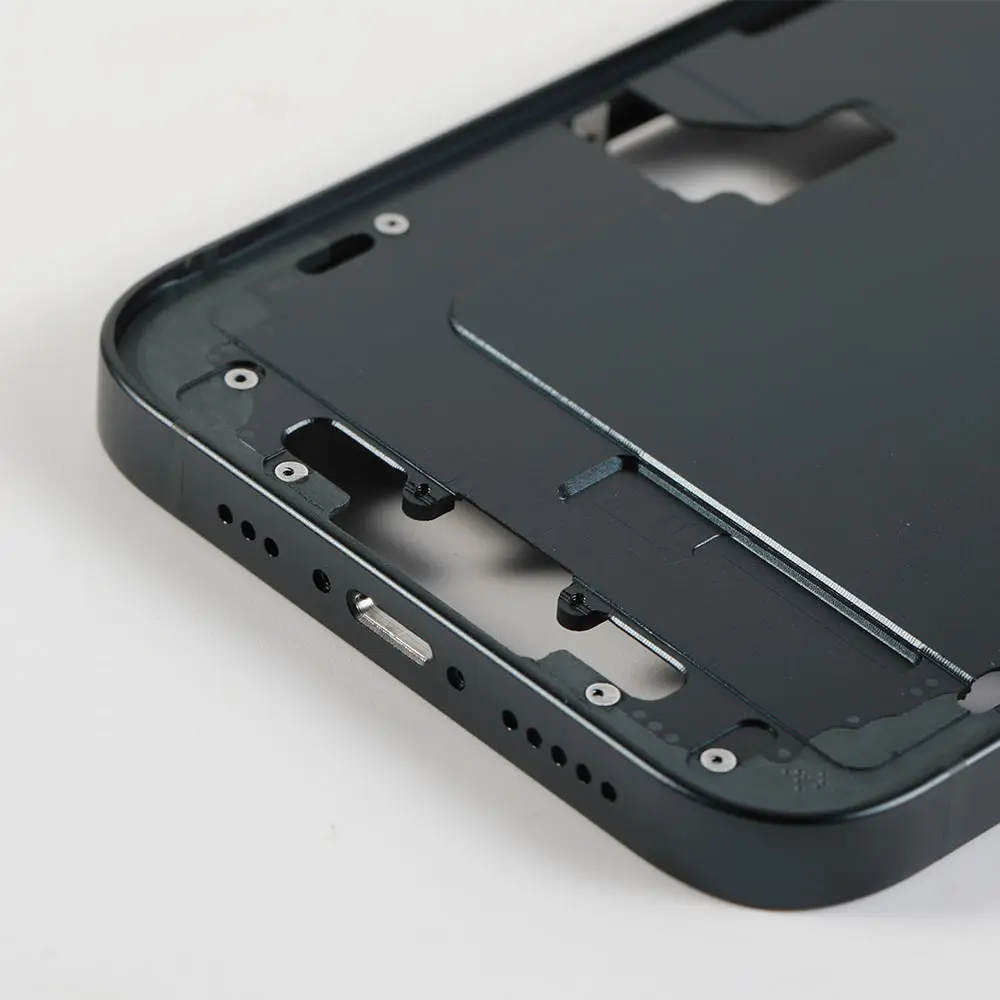 Middle Frame Power Volume Flex Wireless Charging Battery Sticker Flash Loudspeaker Dust Net SIM Card Tray For iPhone 14 15 Plus