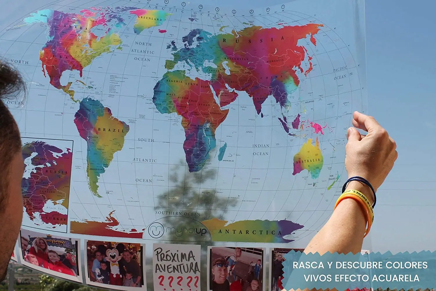 Дорожные по всему миру серебристые и прозрачные акварельные карты мира царапины