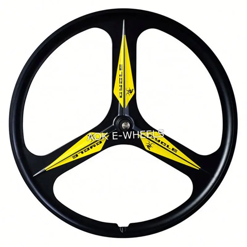 
16inch 3 spoke lightweight strongest magnesium alloy bike wheel / hub bike wheel 