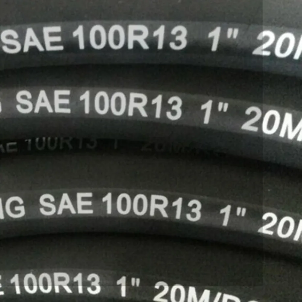 hydraulic hose black wrap surface four steel spiral hydraulic hose anti aging SAE 100 R13 four wire industrial hydraulic hose