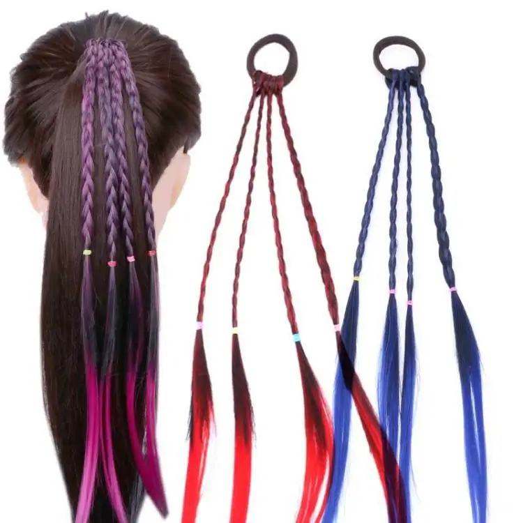 Hair Braiding Extension Natural Professional Crochet Elastic Bands Scrunchies Hot Water Setting Perm Synthetic for Twist Braids