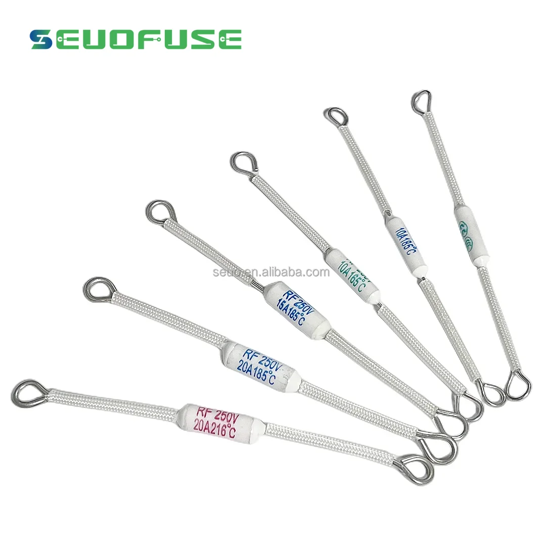 Factory direct fuse 10A 165c 9cm 15A 185c 9CM 20A 185C 9CM Metal thermal fuse RF thermal fuse