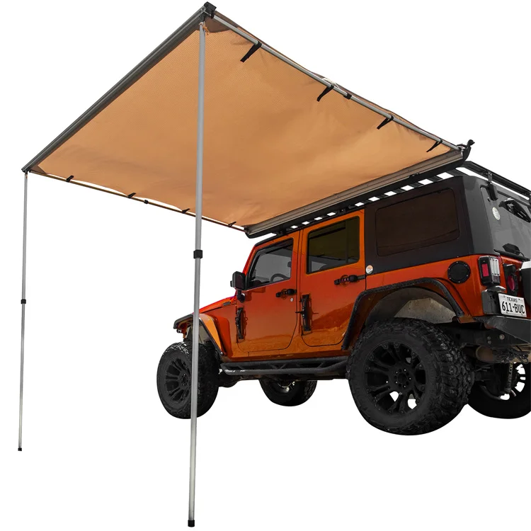 Hot Sale 2.5*2.5m SUV/4x4/4wd Car Roof Top Tents for 3-4 person Waterproof Portable Vehicle Side Awning with Poles