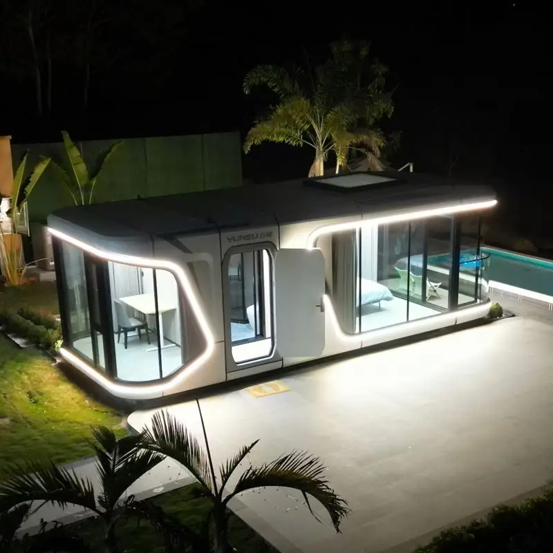 YUNSU S9 28sqm Earthquake Resist Isolator Sleeping Capsule Prefab Modern Cabin Tiny House Wholesale