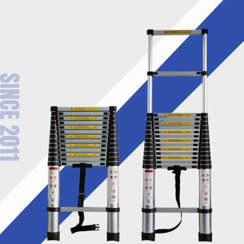 Telescopic  Aluminum Foldable Ladder Non-slip Stable lader