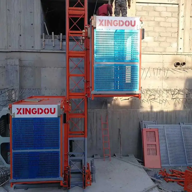 CE COC Approved Construction Equipment Cargo Brick Cement Elevator Platform Core Motor Gear Building Construction