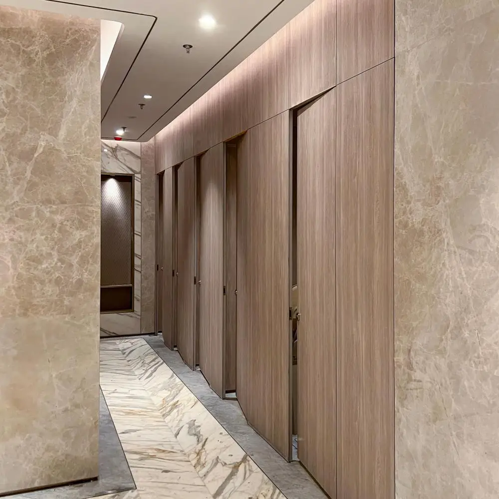 DEBO HPL Washroom Partition Toilet Partition Compact Laminate Decorative Design