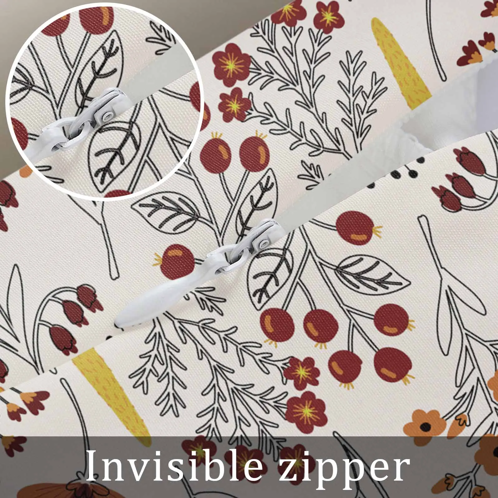 New Design  Boho Flowers Home Sofa Decor Sublimation Pillow Cover Customized Linen Cushion Cover For Home