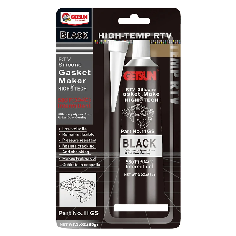 Getsun  High-Temp RTV Silicone Gasket Maker Black 85g