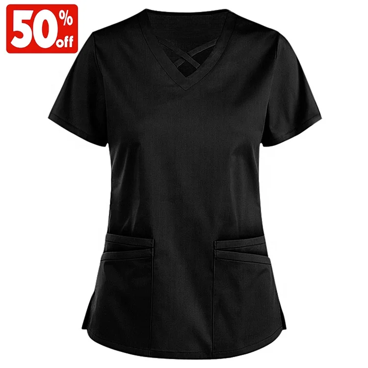 Новый дизайн растягивающиеся топы с 4 отверстиями медицинская форма для медсестер больничные скрабы