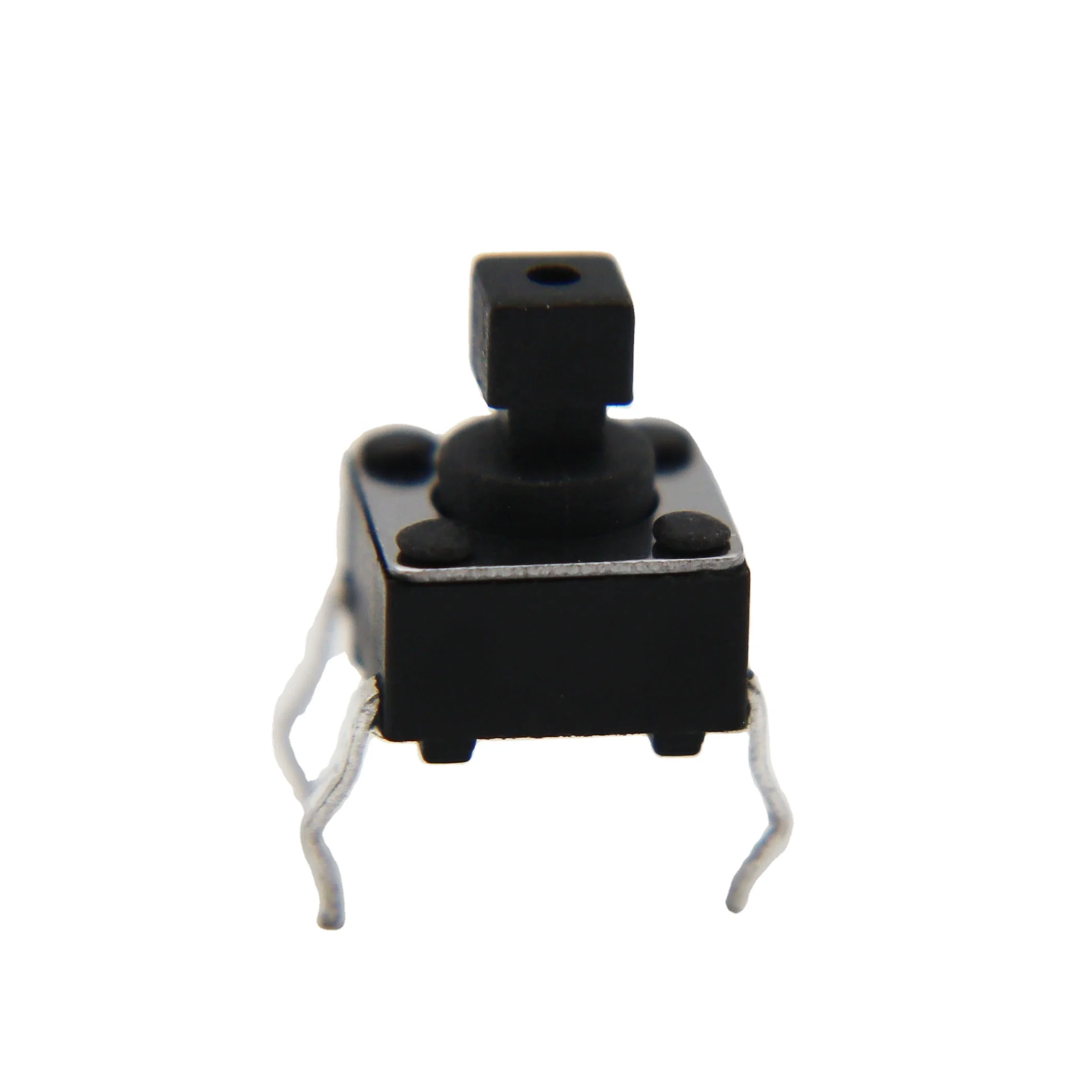 KFC-069 hot sale medium long terminal  4 pin medium long black button black base metal hull with tact switch