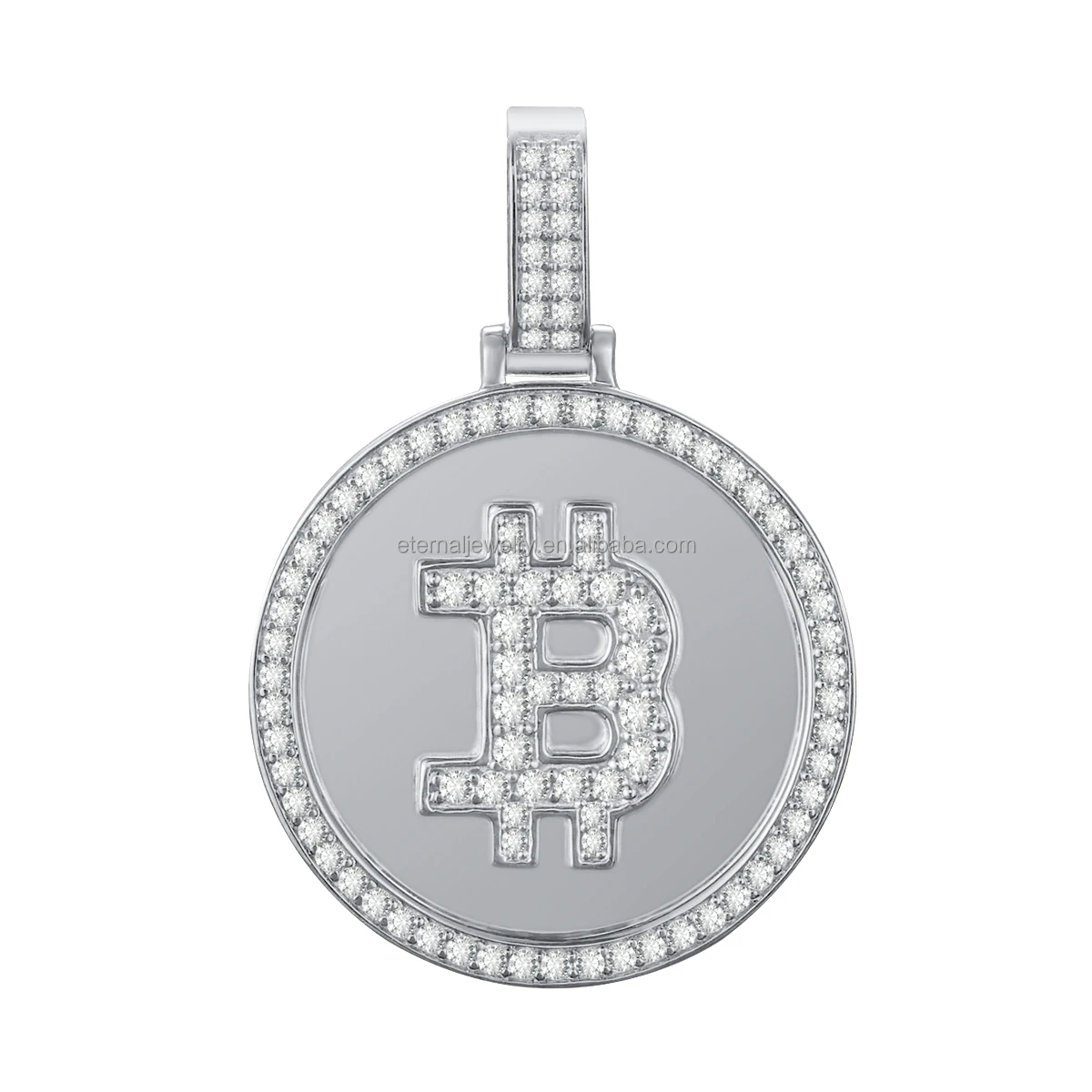Customized Round diamond High Quality HipHop Iced out S925 Sterling Silver 9k 10k 14k 18k Solid Gold Moissanite Diamonds Pendant