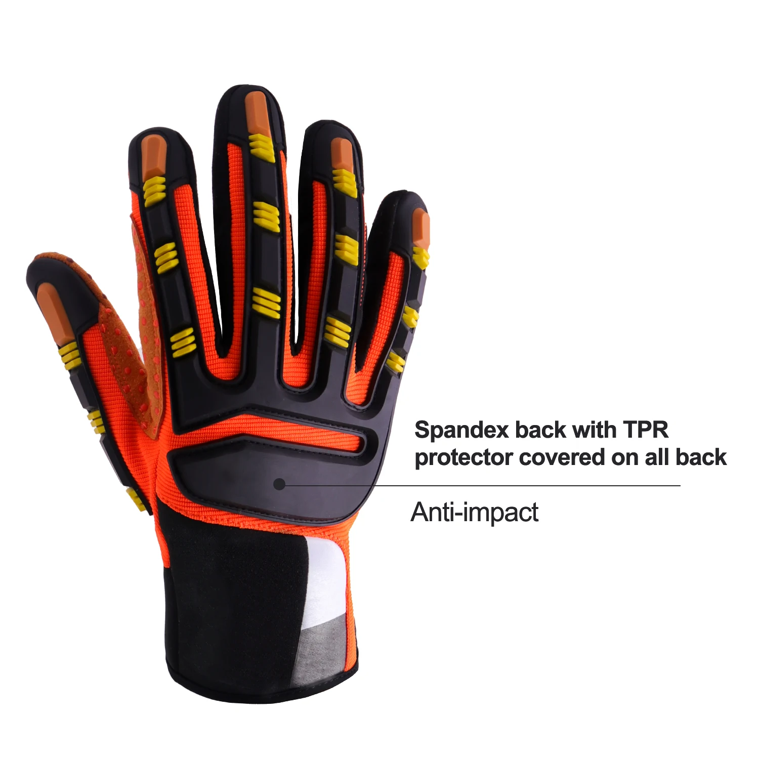 Handlandy cheap TPR protector anti-impact machine construction resistant oil and gas industrial safety working gloves