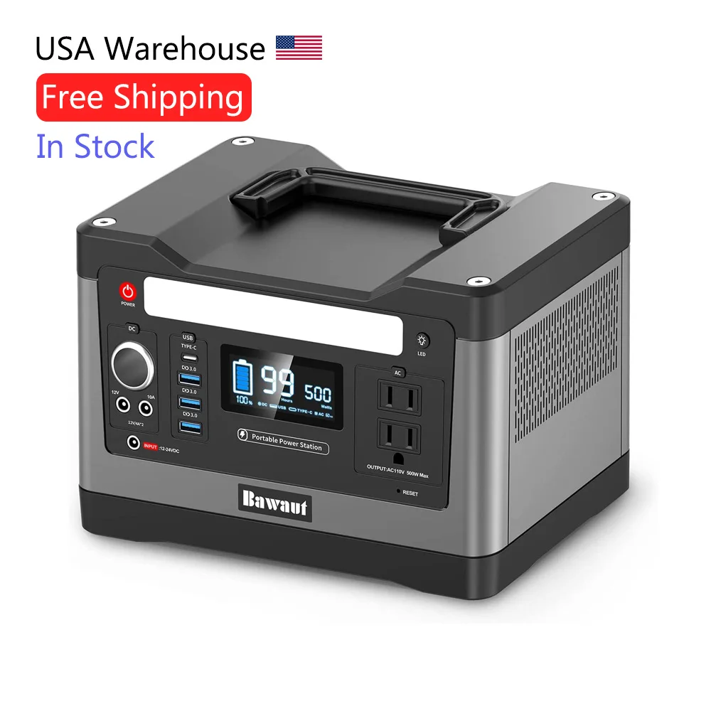 All in one 500w cheap portable power station 110V microwave for pump LFP Battery AC Portable Power Pack